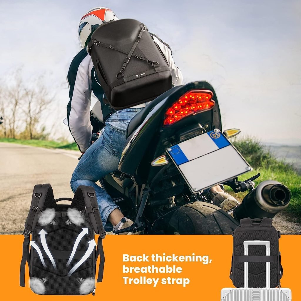 TARION Camera Backpack, Photography Backpack with Hard Shell, Camera Bag with 15 Laptop Compartment and Rain Cover, Backpack for Drones DSLR SLR Cameras Accessories(Black)