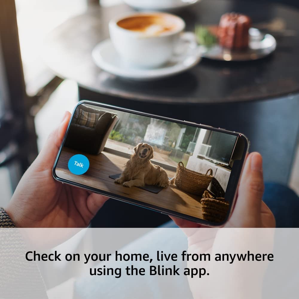 Blink Mini | Indoor plug-in smart security camera, 1080p HD day and night video, motion detection, two-way audio, easy setup, Alexa enabled, Blink Subscription Plan Free Trial — 1 camera (White)