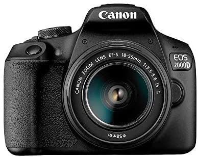 Canon EOS 2000D DSLR Camera and EF-S 18-55 mm f/3.5-5.6 IS II Lens - Black