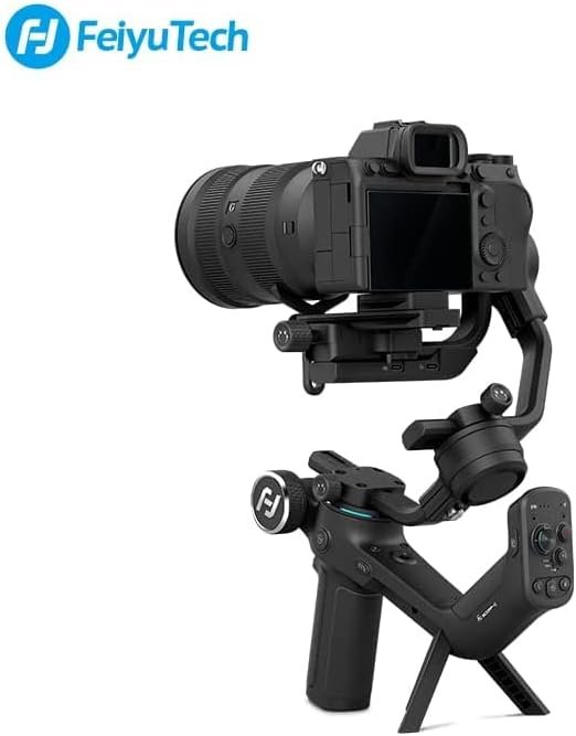FeiyuTech SCORP-C Camera Stabilizer Gimbal, Camera Gimbal,for Mirrorless Cameras DSLR,For Nikon Canon Sony Panasonic Lumix, 5.5lbs Payload, Lightweight,3-Axis Handheld Gimbal Stabilizer
