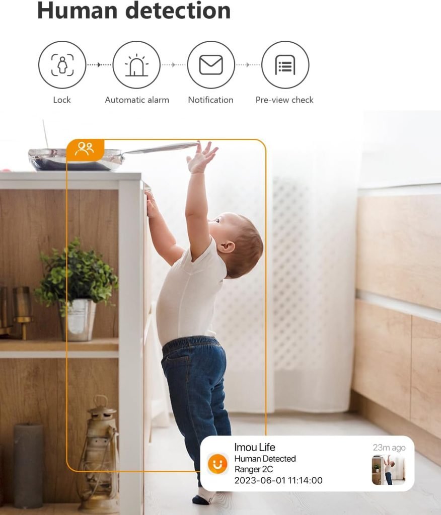 Imou 2K WiFi Security Camera Indoor Pet Dog Baby Camera with AI Human/Motion/Sound Detection, 360° Wireless Home Security IP Camera, Smart Tracking, Siren, Night Vision, 2-Way Audio, Works with Alexa