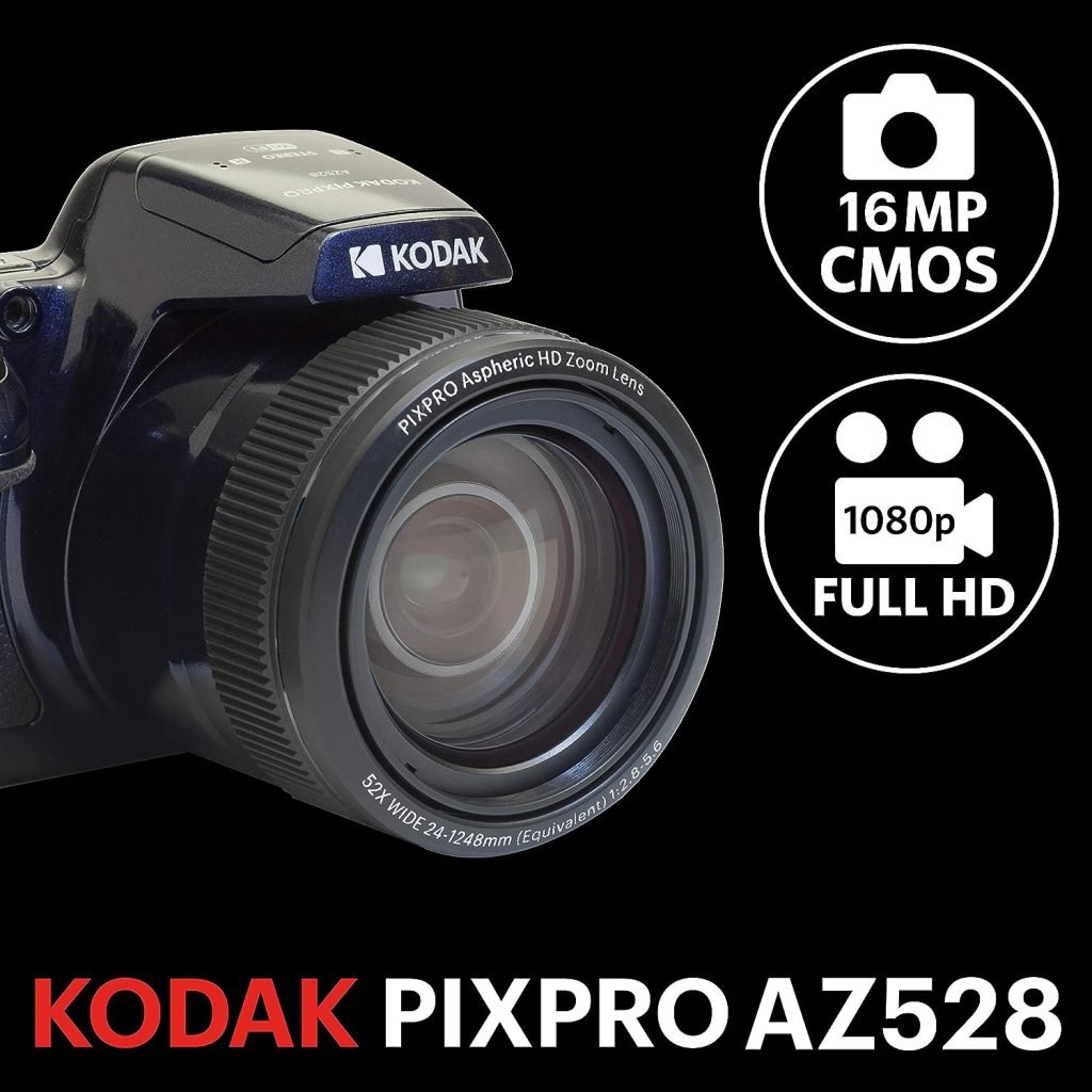 Kodak AZ528 - Astro Zoom Kodak 52X Optical Zoom 16Mp Cmos, Midnight Blue