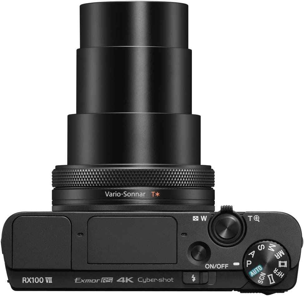 Sony RX100 VII | Advanced Premium Bridge Camera (1.0-Type Sensor, 24-200 mm F2.8-4.5 Zeiss Lens, Eye Tracking Autofocus for Human and Animal, 4K Movie Recording and Flip Screen)