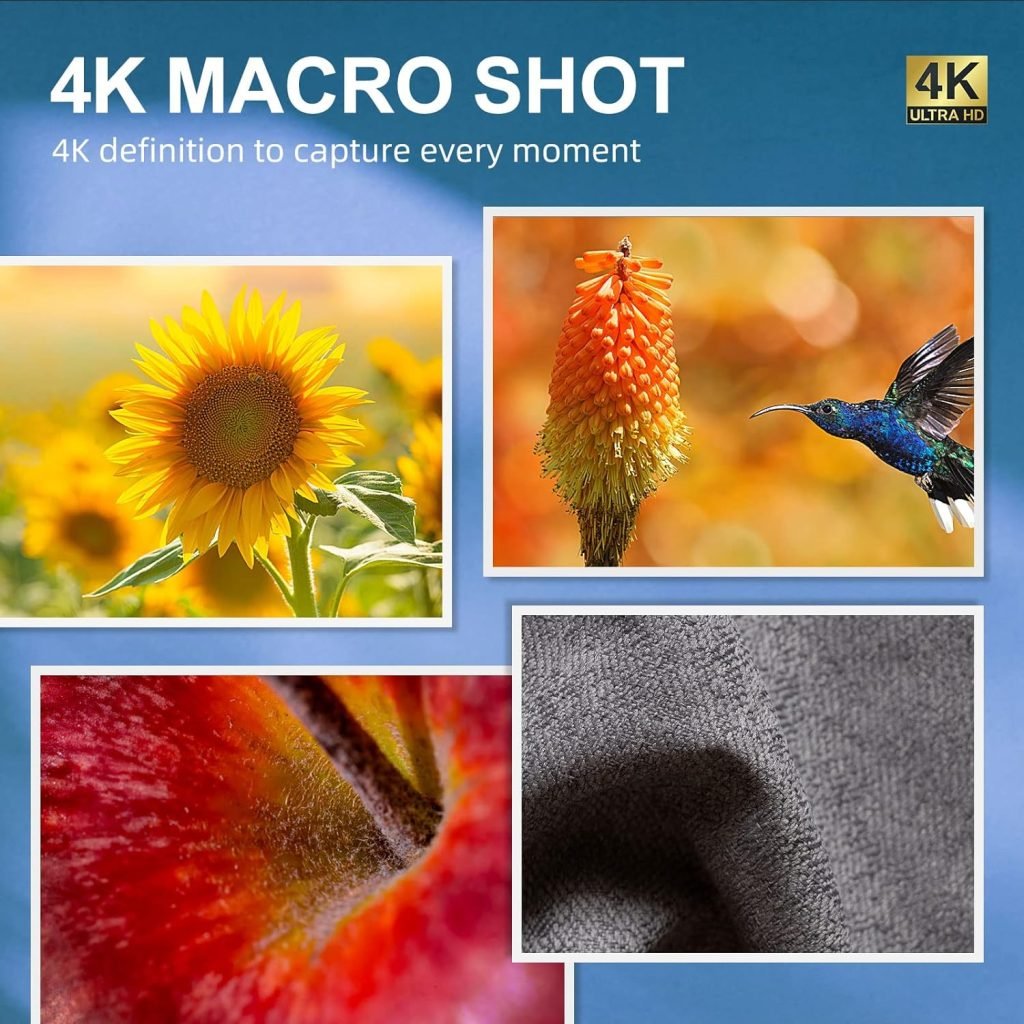 4K Digital Camera with Wide  Macro Lens, 32GB SD Card Included, Compact Bridge Camera Ideal for Photography  Vlogging – Beginner-friendly DSLR Camera