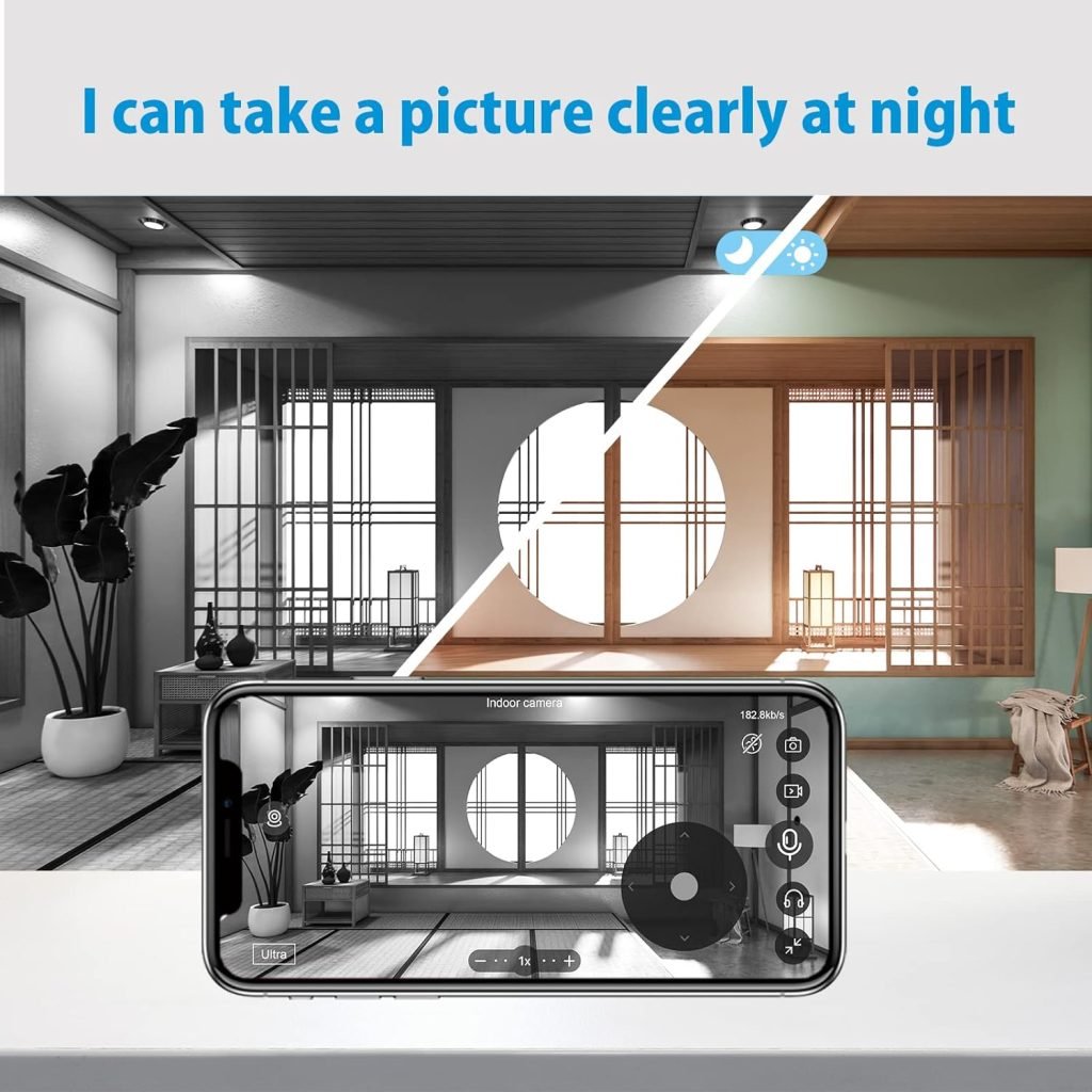 NGTeco C2610 Security WiFi Camera, Pet/Baby Monitor, Indoor Surveillance, Motion detection, Work with Alexa