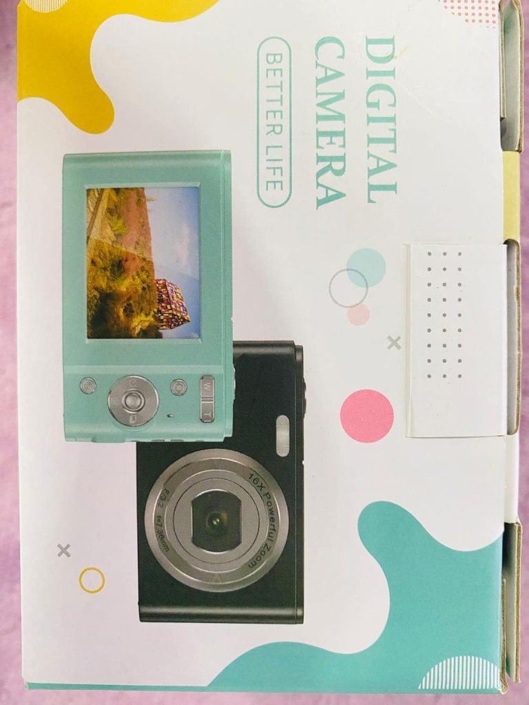 Sevenat Digital Camera Autofocus with 32G Memory Card FHD 1080P 48MP 16X Digital Zoom Easy to Use Portable Cameras for Photography for Kids Teenager Beginner Purple