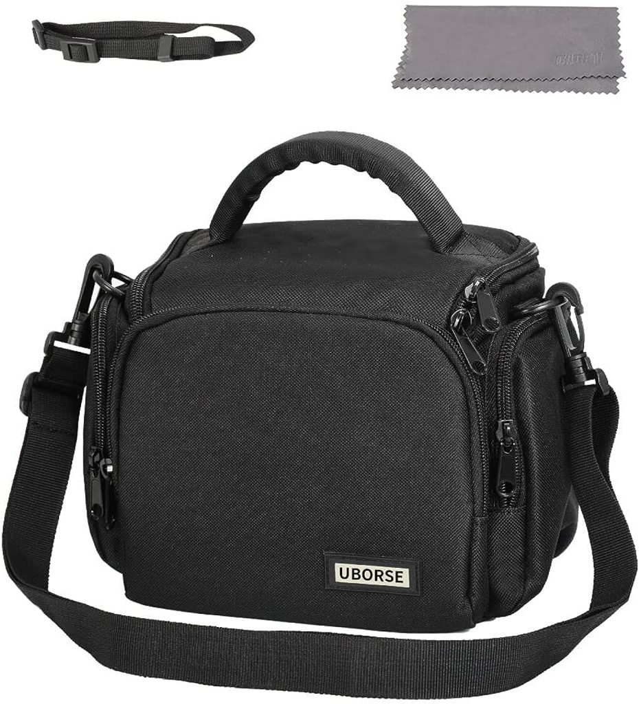UBORSE DSLR Camera Shoulder Bag Waterproof Portable Anti-shock Digital Camera Case Compatible Protector for Camera Lens Accessories