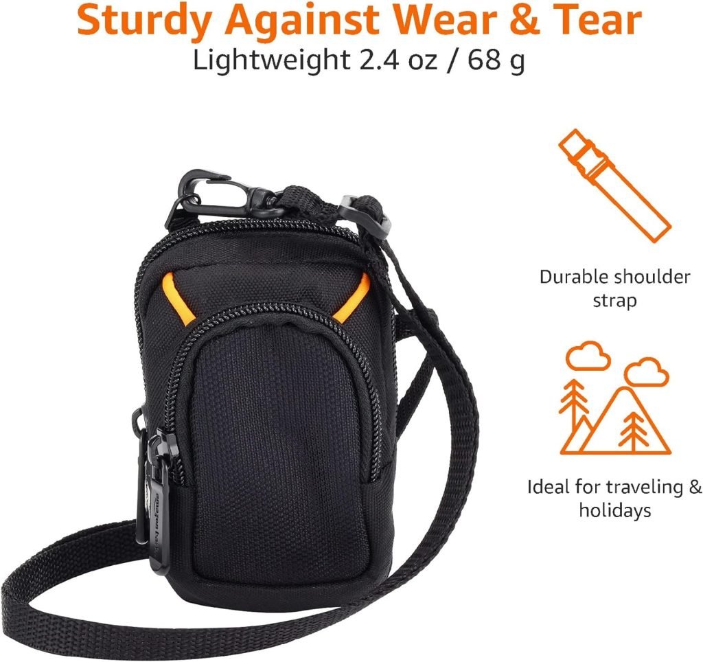 Amazon Basics Camera Bag for Compact Cameras, Medium, Black, Solid
