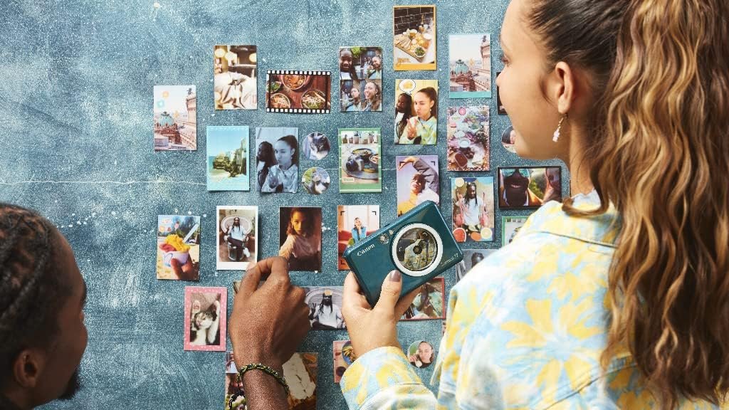Canon 4519C008 Zoemini S2 (Teal) - Slimline Instant Camera and Pocket Photo Printer, Ideal for Snapping Selfies with a Built in Mirror and Ring-Light