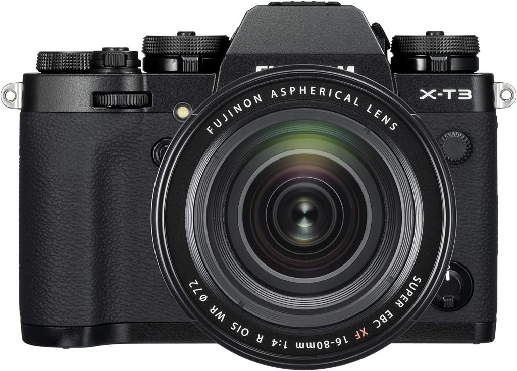 Fujifilm X-T3 Mirrorless Digital Camera, Black with Fujinon XF16-80mmF4 R WR Optical Image Stabiliser Lens Kit