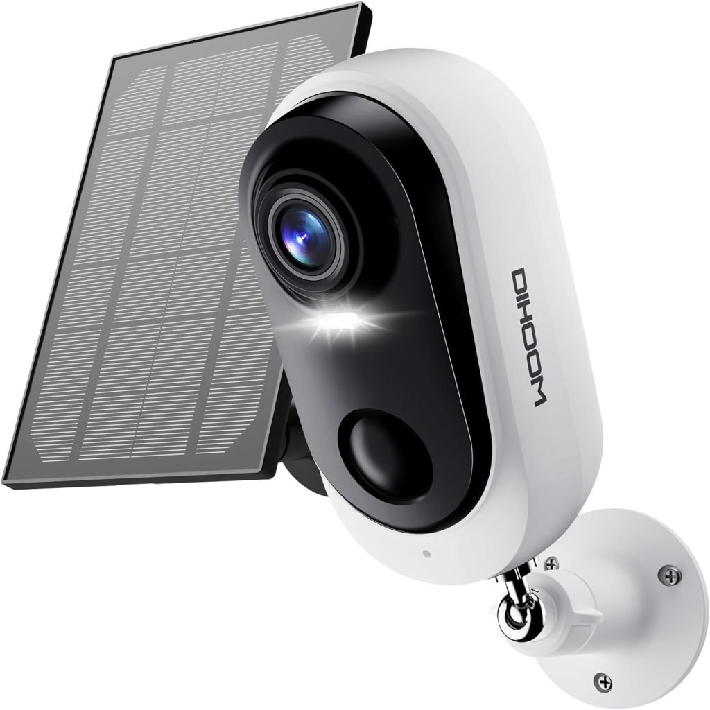DIHOOM 2K Solar Camera Outdoor Wireless, 3MP Solar Security Camera with Motion Detection, 2 Way Talk Solar CCTV Camera Outdoor Battery Powered, Night Vision, Spotlight, Siren, SD Card Loop Recording           [Energy Class A+++]