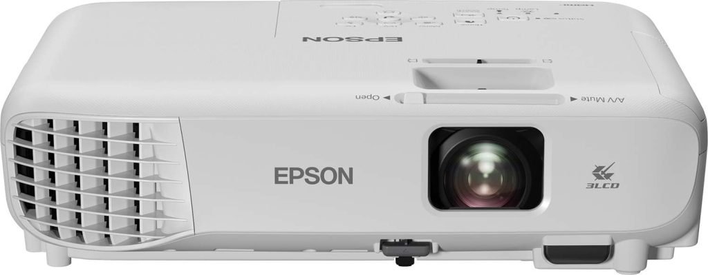Epson EB-W06 3LCD, HD ready, 3700 Lumens, 320 Inch Display, Built-in Speaker, WXGA Projector - White