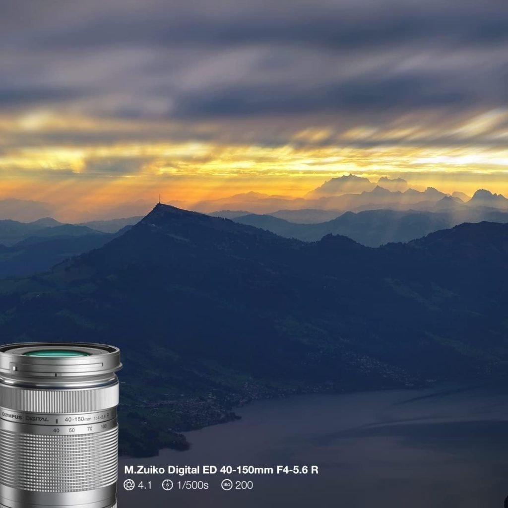 Olympus M.Zuiko Digital ED 40-150 mm F4-5.6 II Lens, Telephoto Zoom, Suitable for All MFT Cameras (Olympus OM-D  PEN Models, Panasonic G Series), Silver