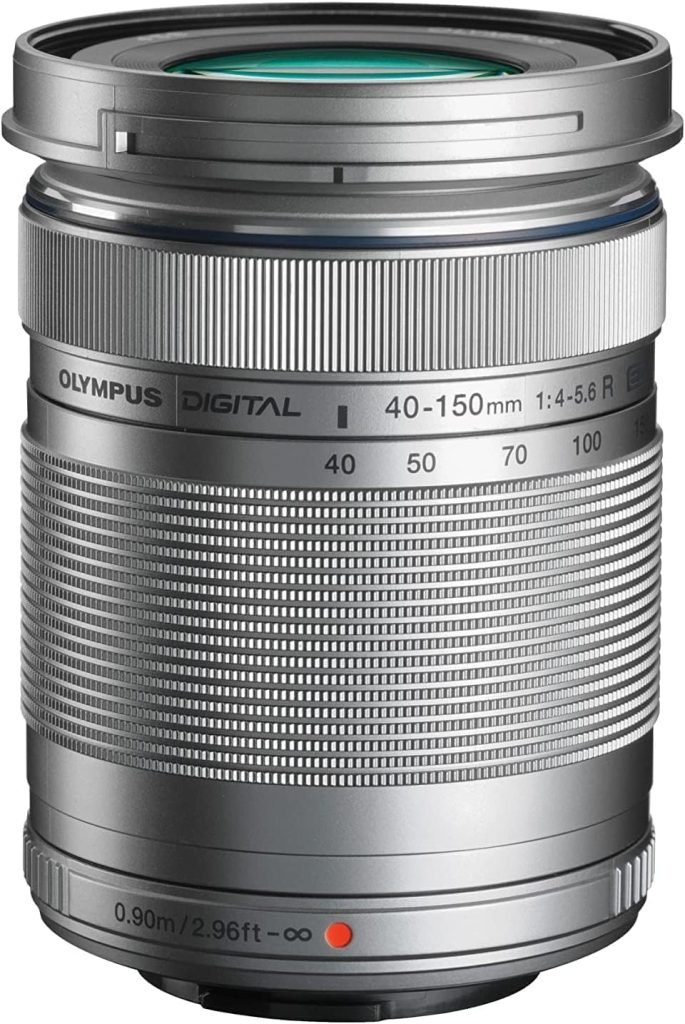 Olympus M.Zuiko Digital ED 40-150 mm F4-5.6 II Lens, Telephoto Zoom, Suitable for All MFT Cameras (Olympus OM-D  PEN Models, Panasonic G Series), Silver