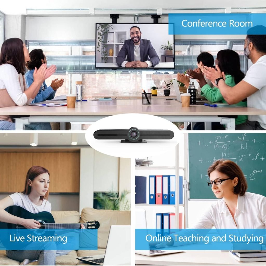 TOALLIN 4K Ultra HD Conference Camera, All-in-One Video Conferencing System for Meeting Rooms, USB Video Bar, AI Auto Framing Auto Zoom, 116° Wide Angle View Conference Room Webcam: Amazon.co.uk: Electronics  Photo