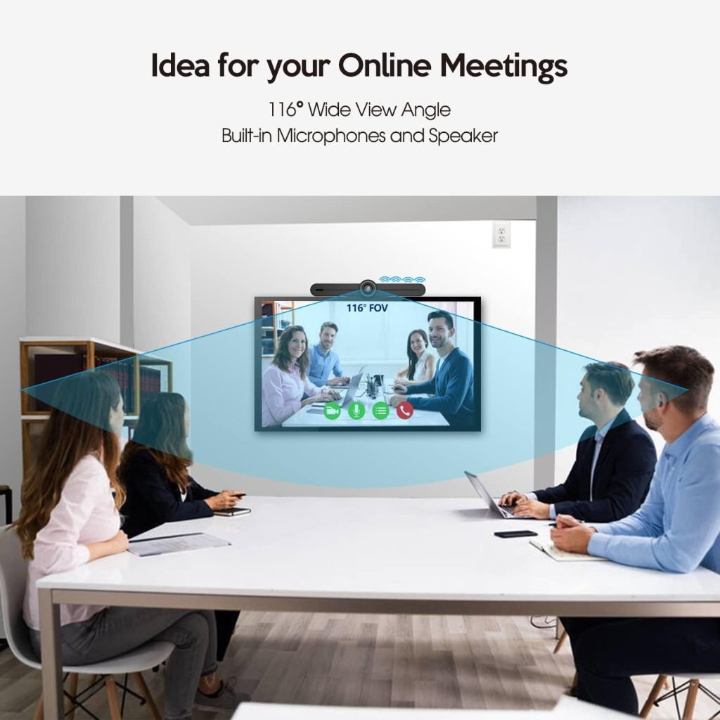 TOALLIN 4K Ultra HD Conference Camera, All-in-One Video Conferencing System for Meeting Rooms, USB Video Bar, AI Auto Framing Auto Zoom, 116° Wide Angle View Conference Room Webcam: Amazon.co.uk: Electronics  Photo