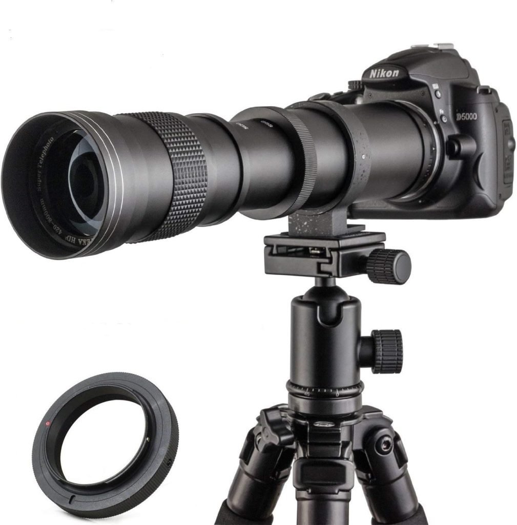 JINTU Zoom Lens for Canon - EF Lens 420-800mm f/8.3 Manual Telephoto Lens for Canon EOS T6s T7 T7i T8i T3i T4i T5 T5i T6 T6i SL1 SL2 77D 5D II/III/IV 80D 90D 6D 7D 7D 60D 70D SLR Camera Lenses