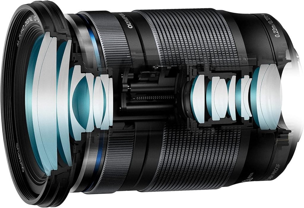 Olympus M.Zuiko Digital ED 12-200mm F3.5-6.3 lens, universal zoom, suitable for all MFT cameras (Olympus OM-D  PEN models, Panasonic G-series), black