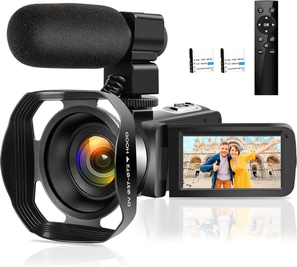 QUICKCLAP 4K Camcorder Video Camera 48MP 60FPS