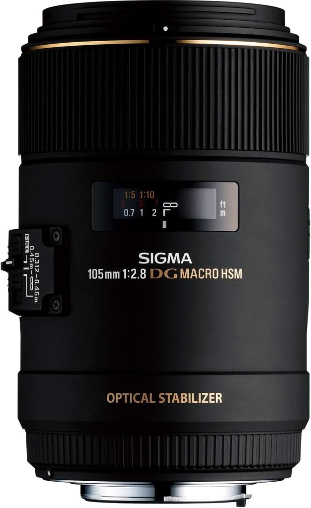 Sigma 258101 105mm f/2.8 EX DG OS HSM Macro Lens Canon DSLR Cameras, Black