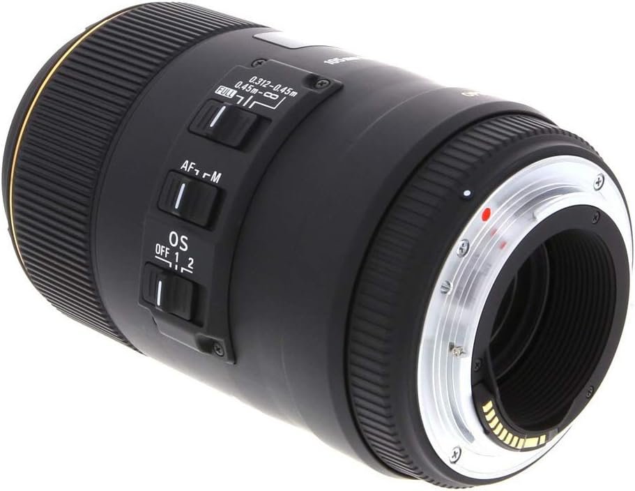 Sigma 258101 105mm f/2.8 EX DG OS HSM Macro Lens Canon DSLR Cameras, Black