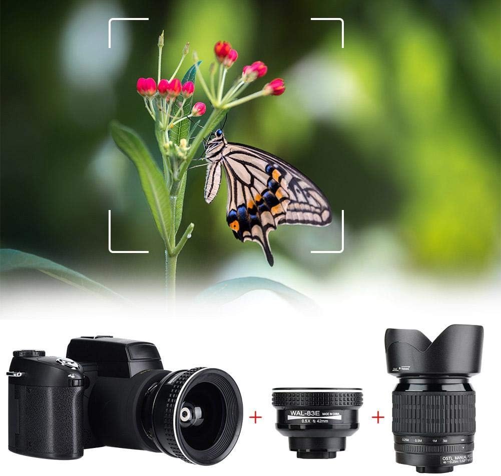 FHD 33MP Digital Camera, 1080P DSLR Camera, Digital Camera, Portable Camcorder with 0.5X Wide Angle Lens 24X Zoom Telephoto Lens for Photography Beginners