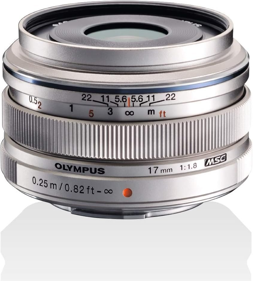 Olympus M.Zuiko Digital 17 mm F1.8 Lens, Fast Fixed Focal Length, Suitable for All MFT Cameras (Olympus OM-D  PEN Models, Panasonic G-Series), Black