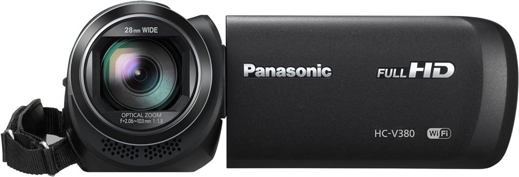 Panasonic HC-V380EB-K Full-HD Handheld Video Camera with 50x Optical Zoom - Black