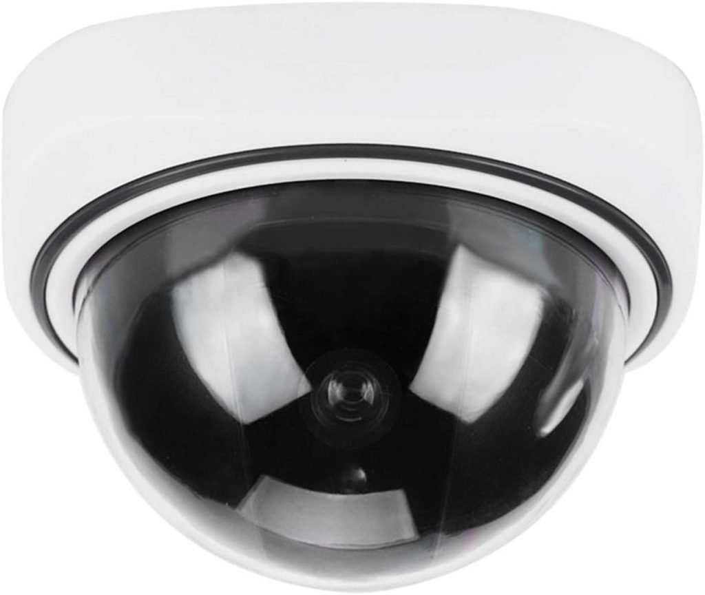 PUSOKEI Simulated Dome Camera Simulation Dome Video Surveillance Camera with Light Indicator Video Surveillance Camera for Home Security