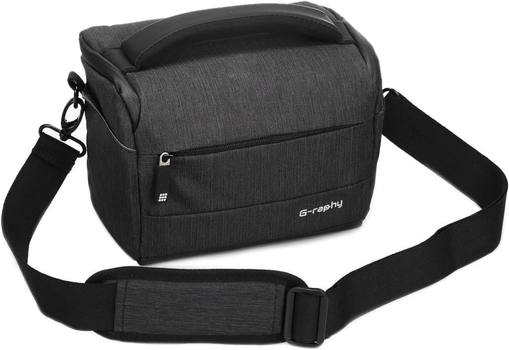 UBORSE DSLR Camera Shoulder Bag Waterproof Portable Anti-Shock Digital Camera Case Compatible Protector for Camera Lens and Accessories