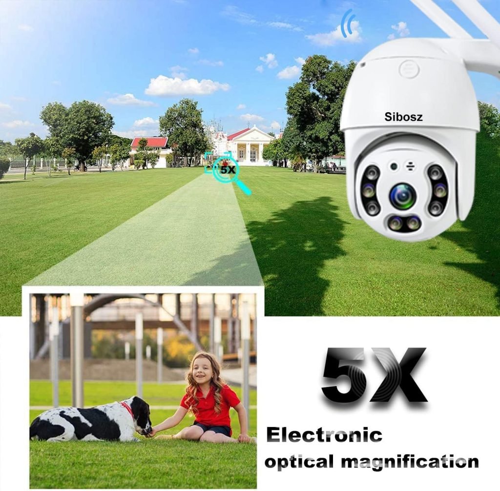 3MP WiFi IP Camera Pan Tilt Digital Zoom Security Camera, 3MP Dome Surveillance Cam, Two Way Audio Motion Detection Clear Night Vision IP66 Waterproof with 32G SD Memory Card Powered By Tuya Smart