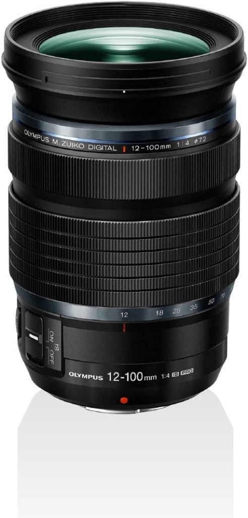 Olympus M. Zuiko Digital ED 12-100mm F4 IS Pro Lens, suitable for all MFT cameras (Olympus OM-D  PEN models, Panasonic G-series), black