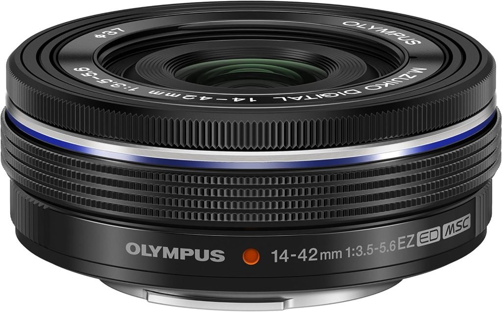 Olympus M.Zuiko Digital 14-42 mm F3.5-5.6 EZ Lens, Standard Zoom, Suitable for All MFT Cameras (Olympus OM-D  PEN Models, Panasonic G-Series), Black