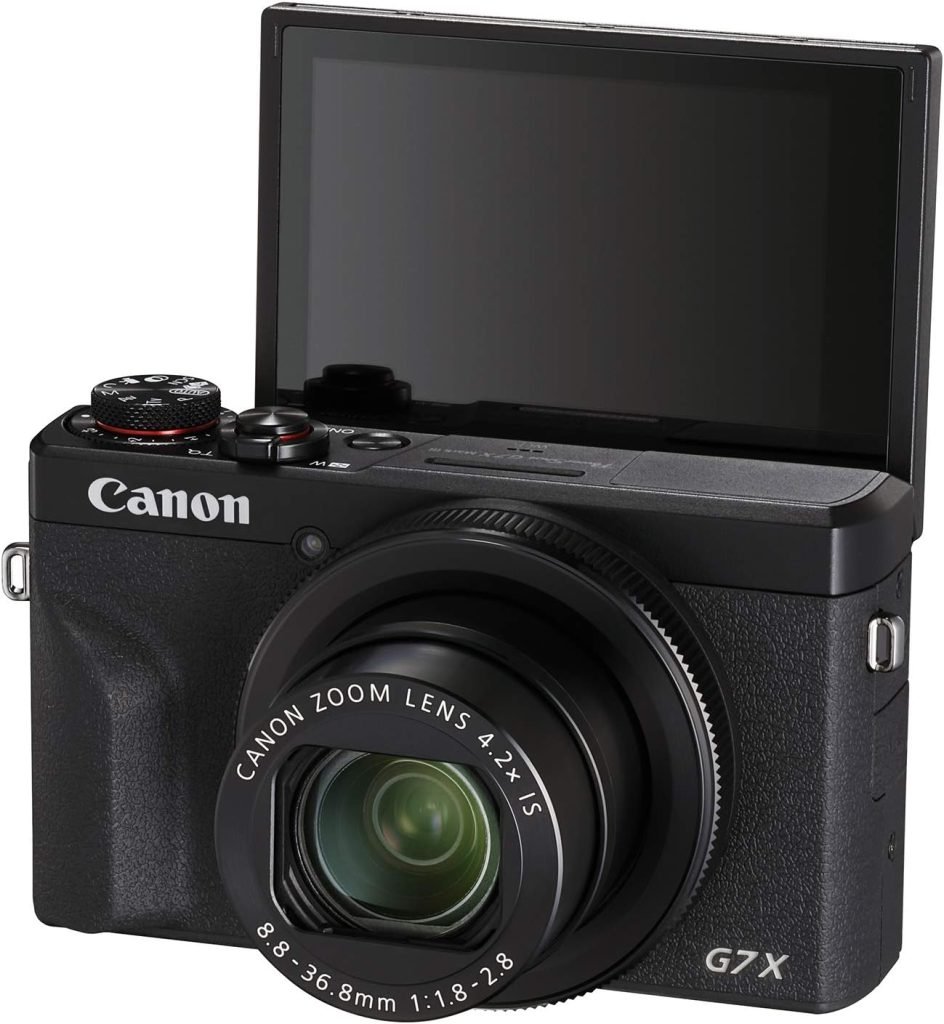 Canon Powershot G7 X Mark III (Black) - Easy to use premium compact camera designed for vloggers and content creators (Tilt-up screen for vlogging, 4K Video  3.5mm mic input, 20.1-megapixels).