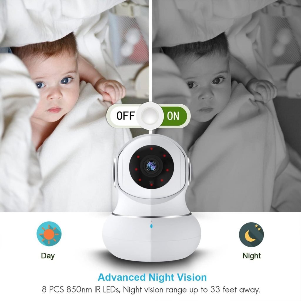 litokam Little elf Wifi Camera, Security Camera Indoor with 360° Motion Tracking,Baby Monitor Camera 2K Home Security Camera Wireless for Dog, Pet Camera with App-2 Pack