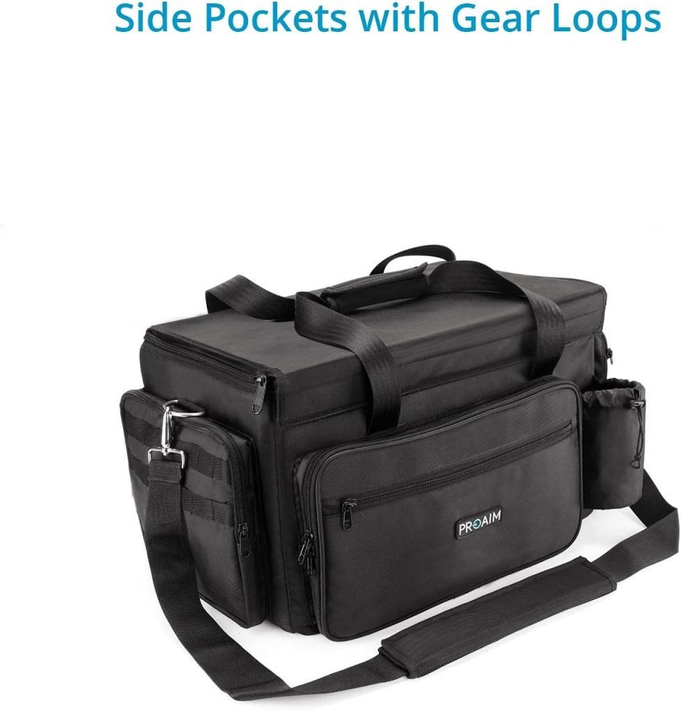 PROAIM Cine Cube Bag for Camera Gear, for Photographer Videographer Videomaker | Professional Shoulder Bag for DSLR Video Camera, Lens, Accessories | Black, Sling Waterproof Case (P-CBCC-01)