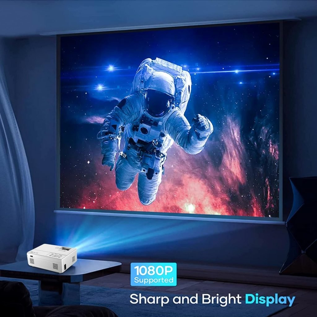 Video Projectors, Portable Mini Projector Full HD 1080P Home Theater Video Projector, Movie Projector Compatible with HDMI/USB/VGA/AV/TV Box/Smartphone/Laptop