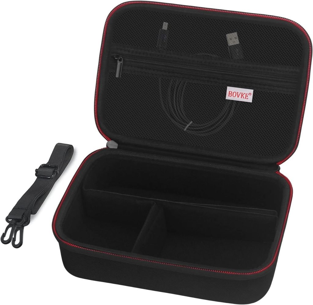 BOVKE Carrying Case for Sony Vlog Camera ZV-1/ ZV-1 II/ZV-1F Digital Camera  Bluetooth Grip Vlogger Accessory Kit for YouTube Live Video Streaming, Mesh Pocket for Batteries USB Cables Charger, Black