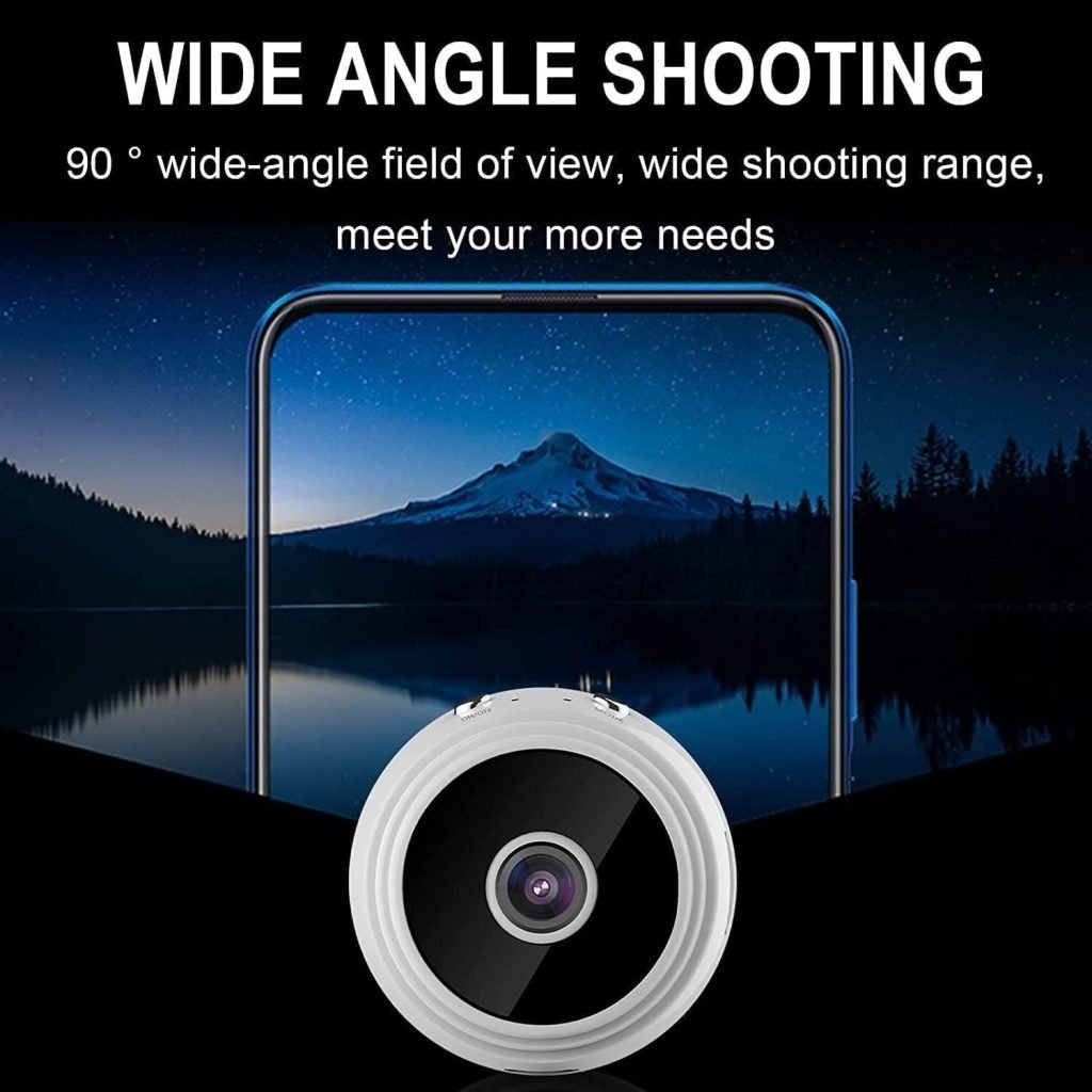 COMBLU Mini Spy Camera, Wireless Camera 1080P Full HD with Audio and Video, Hidden Secret Baby Monitor Home Security Surveillance Cam with Night Vision Motion Detection White