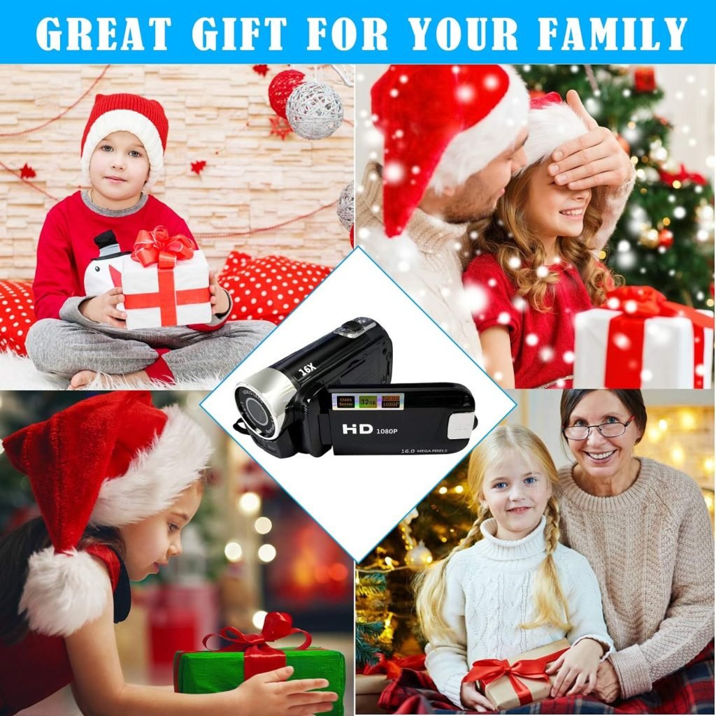 Digital Video Camera 1080P Mini DV Video Camcorder 2.7 Flip Screen/ 270 Degree Rotatable Camcorder for Kids/Children/Beginners/Elderly/Teenagers