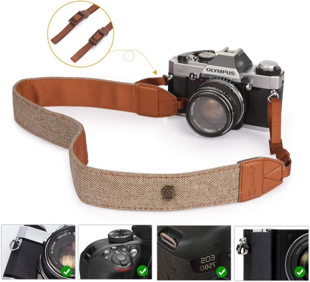 TARION Camera Shoulder Neck Strap Vintage Belt for All DSLR Camera Nikon Canon Sony Pentax