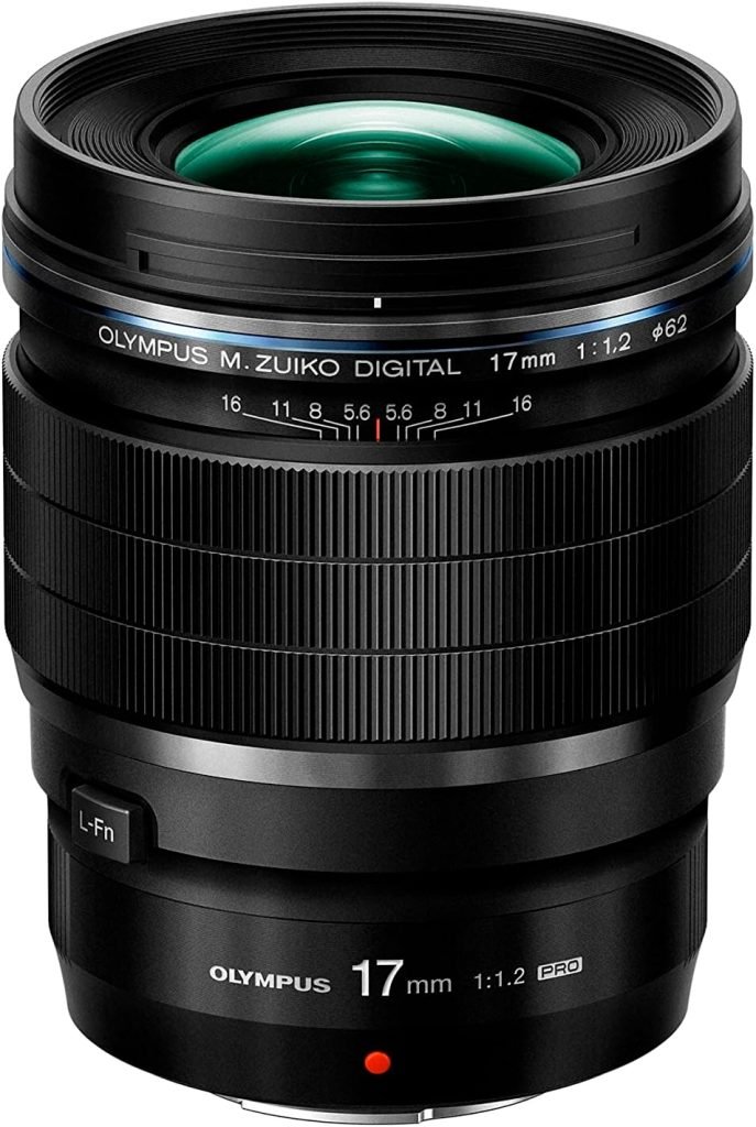 Olympus M.Zuiko Digital ED 17 mm F1.2 PRO Lens, Fast Fixed Focal Length, Suitable for All MFT Cameras (Olympus OM-D  PEN Models, Panasonic G Series), Black