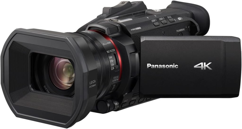 Panasonic HC-X1500E Lightest 4K Professional Camcorders with Wide-Angle 25 mm Lens and 24x Optical Zoom