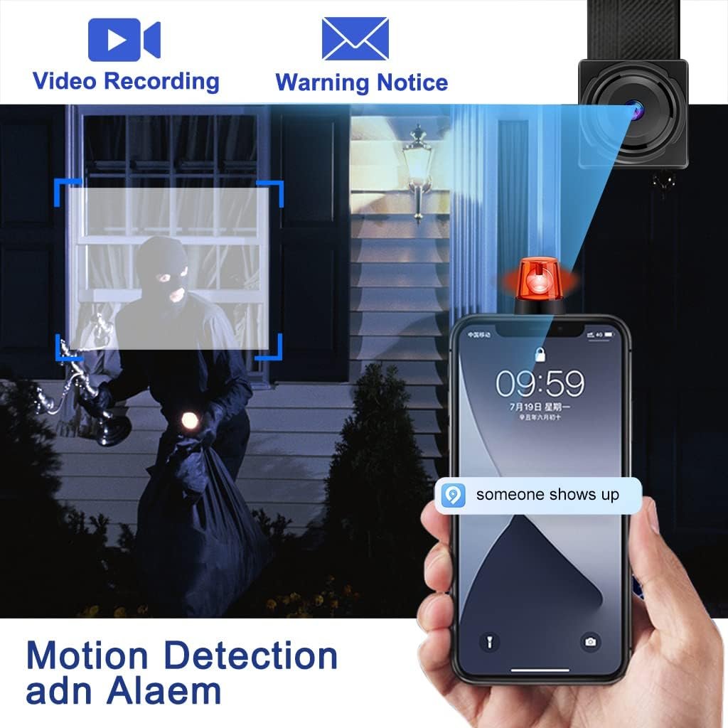 QZT Wireless WI-FI Camera,1080P Cameras with Audio and Video,Motion Detection Alarm Night Vision Function,Surveillance Camera for Drones,Office Meeting Recording Audio Video