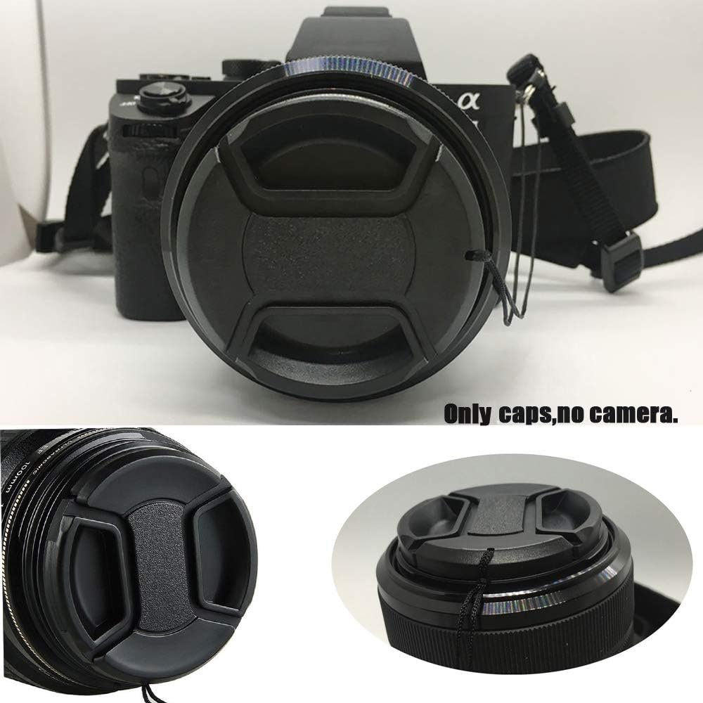 52mm Lens Cap for Nikkor AF-S DX 18-55mm f/3.5-5.6G Lens for Nikon D5300 D3500 Digital Camera，Fire Rock Lens Cover for EF-M 18-55mm f/3.5-5.6 Lens for Canon EOS M3-2Packs