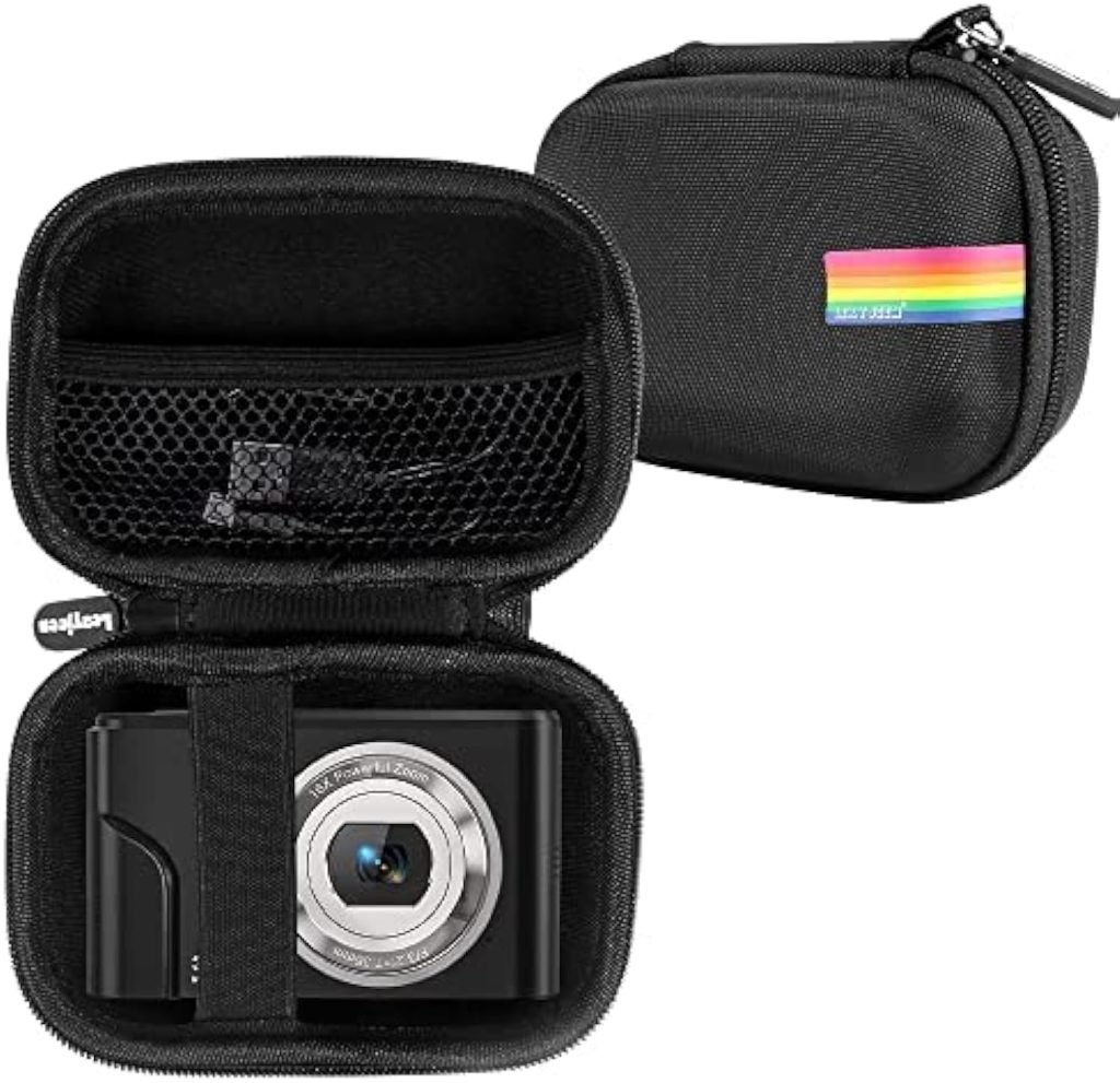 Leayjeen Digital Cameras Case Compatible for Zostuic/Umipyiza/SINEXE/Umipyiza/DPFIHRGO/Umipyiza/Amdeurdi/YLSHGXFC/Bofypoo, EVA Hard Shell Material Double Protection (case only) Black