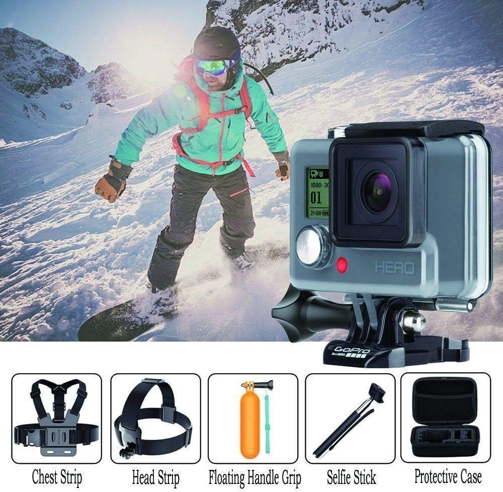 Navitech 18-in-1 Action Camera Accessories Combo Kit with EVA Case - Compatible With The VTech Action Cam HD Action Camera
