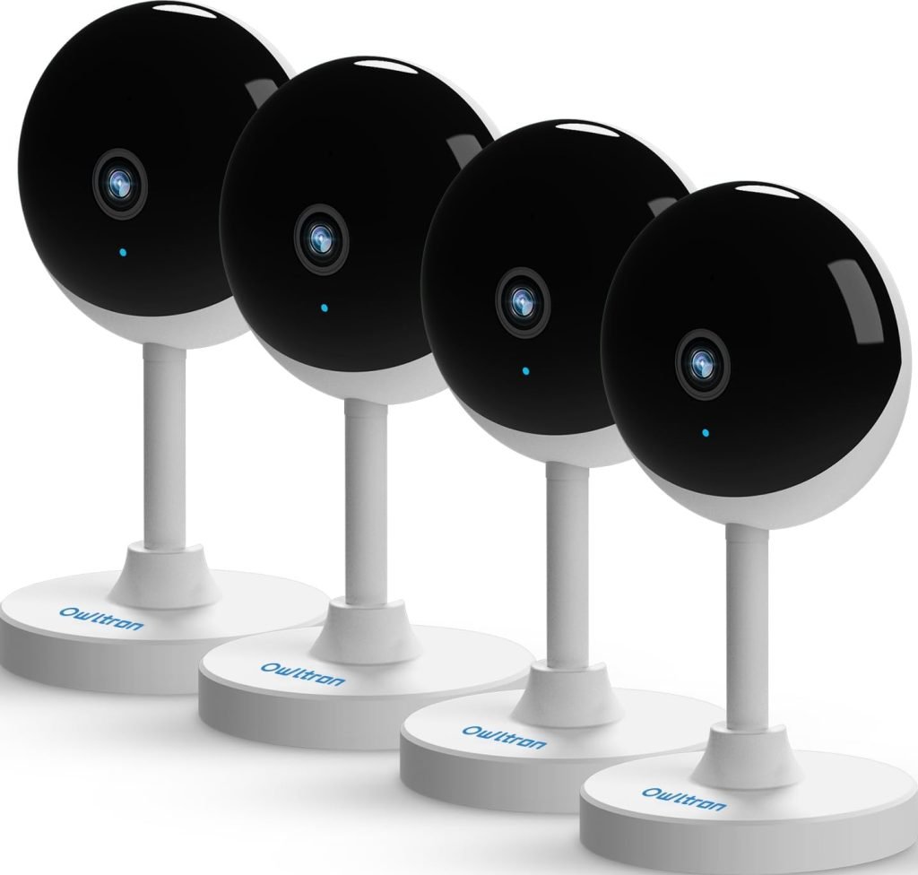 owltron Security Camera Indoor WiFi Camera 4 PCS Baby Monitor with Camera Surveillance Indoor Compatible with Alexa, Baby Camera Pet Camera with App 2-way Audio Motion Detection Night Vision