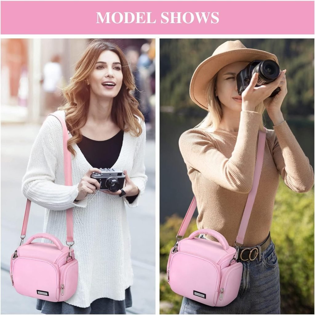 UBORSE DSLR Camera Shoulder Bag Waterproof Portable Anti-Shock Digital Camera Case Compatible Protector for DSLR SLR Camera Lens Accessories