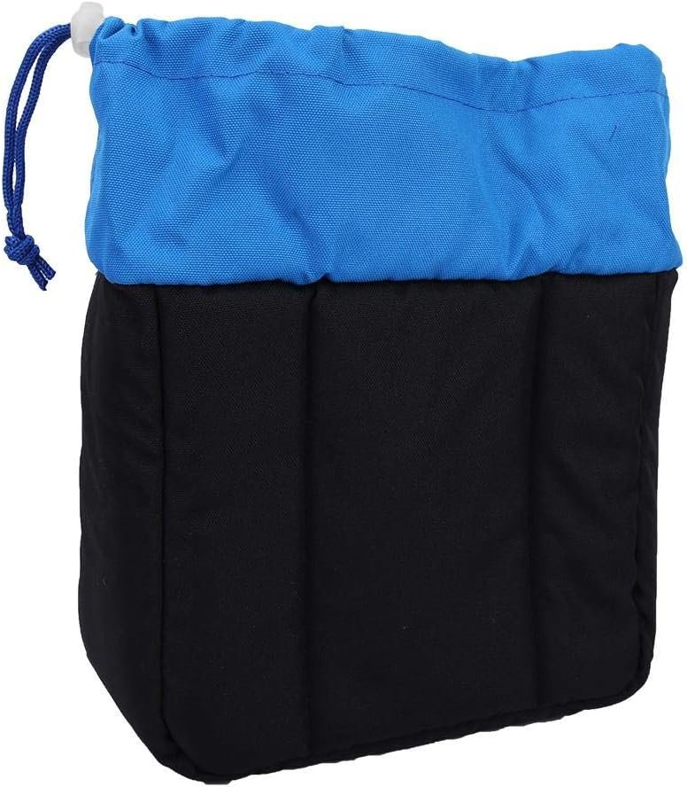 Denash Insert Camera Bag, Thickened  Shockproof  Adjustable Drawstring, Waterproof Nylon and Soft Velvet Insert Bag Padded Case for Digital Camera Lens(Blue)